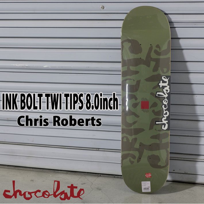 チョコレート スケートボード デッキ CHOCOLATE INK BOLT TWIN TIP 8.0inch [CH15] CHRIS ROBERTS クリス・ロバーツ スケボー 