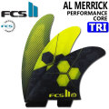 [店内ポイント20倍中!!] FCS2 FIN エフシーエス2 フィン ショートボード用フィン AM PC TRI アルメリック パフォ－マンスコア トライ [YELLOW] [Lサイズ] 3FIN スラスター