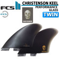 [店内ポイント20倍中!!] FCS2 FIN エフシーエス2 フィン CHRISTENSON KEEL TWIN FIN PG クリス クリステンソン ツイン キール フィン パフォ－マンスグラス [XL] トラディショナル ショートボード [日本正規品]