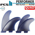[店内ポイント20倍中!!] FCS2 FIN エフシーエス2 フィン PERFORMER ECO NEO GLASS EcoBlend [Pacific] QUAD ネオグラス クワッド クアッド 4FIN ショートボード用 [日本正規品]