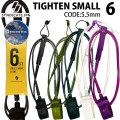 リーシュコード サーフィン 2023 SYNDICATE シンジケート TIGHTEN SMALL6 LEASH 5.5mmコード スモールウェーブ用 COMP ショートボード用