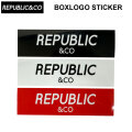 REPUBLIC &CO リパブリック ステッカー BOX LOGO STICKER ボックス ロゴ シール ウェア スノーボード アウトドア キャンプ 釣り