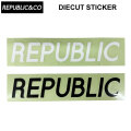 REPUBLIC &CO リパブリック ステッカー DIECUT STICKER ダイカット カッティング シール ウェア スノーボード アウトドア キャンプ 釣り