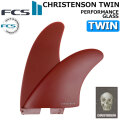 [店内ポイント20倍中!!]  FCS2 フィン CHRISTENSON TWIN FIN PG [Red] エフシーエス2 クリステンソン ツインフィン パフォーマンスグラス ツイン 2枚セット 2フィン サーフィン サーフボード [日本正規品]