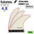 ショートボード用フィン futures. フューチャーフィン RTM HEX JORDY [Medium] Mサイズ ジョディ・スミス ショートボード フィン トライフィン 3枚セット