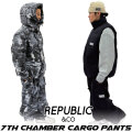 [在庫限り] 24-25 REPUBLIC &CO リパブリック ウェア パンツ 7TH CHAMBER CARGO PANTS チャンバーカーゴパンツ メンズ レディース スノーボードウェア スノーボード アウトドア キャンプ 釣り スケートボード