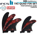 FCS2 FIN エフシーエス2フィン ショートボード用 Matt Biolos' MB Performance Core carbon TRI-QUAD [Large] MAYHEM メイヘム LOST ロスト マットバイオロス  5FIN スラスター フィン サーフボード