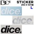 DICE STICKER ダイス dice ダイカット ロゴ  Lサイズ [17] [18] [19] カッティング ステッカー シール デカール 転写 スノーボード スノボー アクセサリー