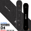 [予約商品] 26-27 NOVEMBER ノベンバー スノーボード SNOWBOARD D4 ディフォー D FOUR レディース 138cm 142cm 146cm ノーベンバー グラトリ スノーボード 板 2026 2027 日本正規品