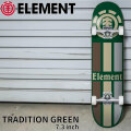 エレメント スケートボード コンプリート キッズ ジュニア ELEMENT TRADITION GREEN 7.3inch [BG027126] スケボー COMPLETE 完成品 組み立て済み