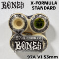 スケートボード ウィール BONES WHEEL X-FORMULA STANDARD ボーンズ ウィール 53mm 97A [6] V1 スケボー 4個セット エックスフォーミュラー 