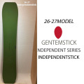 [予約商品] 26-27 GENTEMSTICK ゲンテンスティック INDEPENDENTSTICK 157.5cm インデペンデントスティック スノーボード パウダーボード ショートキャンバー 板 2026 2027