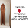 [予約商品] 26-27 GENTEMSTICK ゲンテンスティック MID FISH OUTLINE CORE 152cm ゲンテンスティックミッドフィッシュ アウトラインコア スノーボード パウダーボード アクセルキャンバー 板 2026 2027