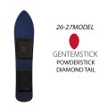[予約商品] 26-27 GENTEMSTICK ゲンテンスティック POWDERSTICK DIAMOND TAIL パウダースティック ダイヤモンドテール 148.7cm バインディングレス パウダーサーフ スノーボード パウダーボード 板 2026 2027