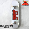 トイマシーン スケートボード コンプリート TOY MACHINE DEVIL CAT WHITE 8.0inch [TM215] スケボー 完成品 組み立て済み C26005 
