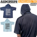 ラッシュガード AIDENTIFY アイデンティファイ SUNGUARD TEE サンガード HOODY INDEX [1] 半袖 フード メッシュ ユニセックス メンズ レディース サーフィン 海水浴 プール フィッシング アウトドア [メール便発送商品]