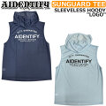 ラッシュガード AIDENTIFY アイデンティファイ SUNGUARD TEE サンガード SLEEVELESS HOODY LOGO [7] ノースリーブ フード メッシュ ユニセックス メンズ レディース サーフィン 海水浴 プール フィッシング アウトドア [メール便発送商品]