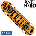 スケート コンプリート ANTI HERO アンチヒーロー スケートボード [AN-104] 7.5inch BLACK HERO スケボー パーツ SKATE BOARD DECK