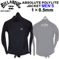2025 ビラボン BILLABONG ウェットスーツ ジャケット タッパー 長袖 サーフィン BF018-881 バックジップ 1×0.5ミリ メンズ ABSOLUTE インポート 春夏 メンズ ウエットスーツ 日本正規品