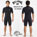 2026 ビラボン バックジップ ウェットスーツ 半袖 2mm スプリング [BG018-002] BILLABONG ABSOLUTE BZ SS SPRING グローバル