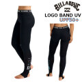 26 ビラボン BILLABONG レギンス レディース 水着 [BG013-401] ラッシュ トレンカ LOGO BAND UV プール 海 海水浴 サーフィン