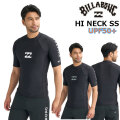 [メール便発送商品] 26 ビラボン ラッシュガード BILLABONG メンズ [BG011-850] 半袖 水着 UVカット プール 海 海水浴 サーフィン HI NECK SS