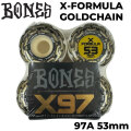 スケートボード ウィール BONES WHEEL GOLD CHAIN V1 ボーンズ ウィール 53mm 97A [5] スケボー 4個セット X-FORMULA エックスフォーミュラー スタンダード
