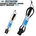 ディスティネーション リーシュコード 7mm 10'0ft DOUBLE SWEIVEL LEASH MATT MEDIUM ミディアムウェーブ用 ダブル スイベル マットリーシュ スウィベル DESTINATION