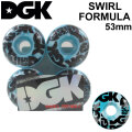 [在庫限り] DGK ディージーケー ウィール スケートボード SWIRL FORMULA [D11] 53mm 101A SKATE BOARD WHEEL 4個1セット スケボー