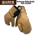 [予約商品] 26-27 松岡手袋 スノーボード グローブ EXTREAM RIDE NUDE [ESK-2630N] 3本指 スノボ 手袋 牛革 やぎ革 軽量 あったかい リサイクルポリエステル 抗菌防臭仕様 [メール便発送商品]