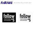 follows 限定ステッカー プリントステッカー シール 四角 アクセサリー 2カラー 80×60mm  フォローズ H-1~2