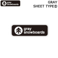 GRAY SNOWBOARD グレイ スノーボード ステッカー GRAY [5] 30mm×100mm シールタイプ 