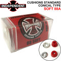 INDEPENDENT インディペンデント CUSHIONS STANDARD CONICAL クッションズ スタンダード コニカルタイプ SOFT 88A ソフト クッシュ ブッシュ ゴム 円錐 樽 タル お椀 型 スケートボード トラック パーツ SK8