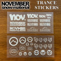 NOVEMBER スノーボードステッカー TRANCE STICKER 65x145mm [28] [29]トランス ステッカー ノベンバー