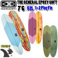 [follows特別価格] O&E 2025 OCEAN＆EARTH オーシャンアンドアース サーフボード THE GENERAL EPOXY SOFT 7’6 1+2Plug ソフトサーフボード ファンボード ミッドレングス [営業所止め送料無料]