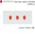GENTEM STICK ゲンテンスティック RED BALL DIECUT STICKER SMALL 11mm×8mm ダイカットステッカー スノーボード ステッカー [45]