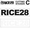 RICE28 ライス28 カッティングステッカー [ BLK / WHT ] シール デカール 転写 スノーボード スノボー アクセサリー [即]