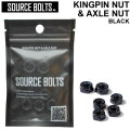 SOURCE BOLTS ソース ボルト KINGPIN NUT ＆ AXLE NUT [BLACK] キングピンナット アクスルナット スケートボード パーツ スケボー SK8 SKATE BOARD