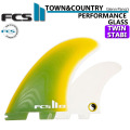 FCS2 FIN エフシーエス2 フィン サーフィン ショートボード用 TOWN&COUNTRY PG Twin+1 [XL] Glenn Pang Performance Grass タウン＆カントリー ツインスタビライザー 2＋1