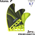 ショートボード用フィン futures. P4 Legacy RTM HEX PIVOT Sサイズ フューチャーフィン トライフィン 3枚 タイト ルース サーフィン サーフボード 