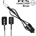 FCS サーフィン リーシュコード コンプ6 Classic Leash 6ft COMP 軽量 ショートボード用
