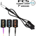 FCS サーフィン リーシュコード 7フィート All Round Classic Leash 7ft  軽量 ショートボード用 太さ7mm オールラウンド