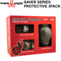 TRIPLE EIGHT トリプルエイト プロテクター SAVER SERIES PROTECTIVE 3PACK 膝 肘 手首 3点 セット 大人 男女兼用 スケボー スケートボード BMX 自転車 防護 日本正規品