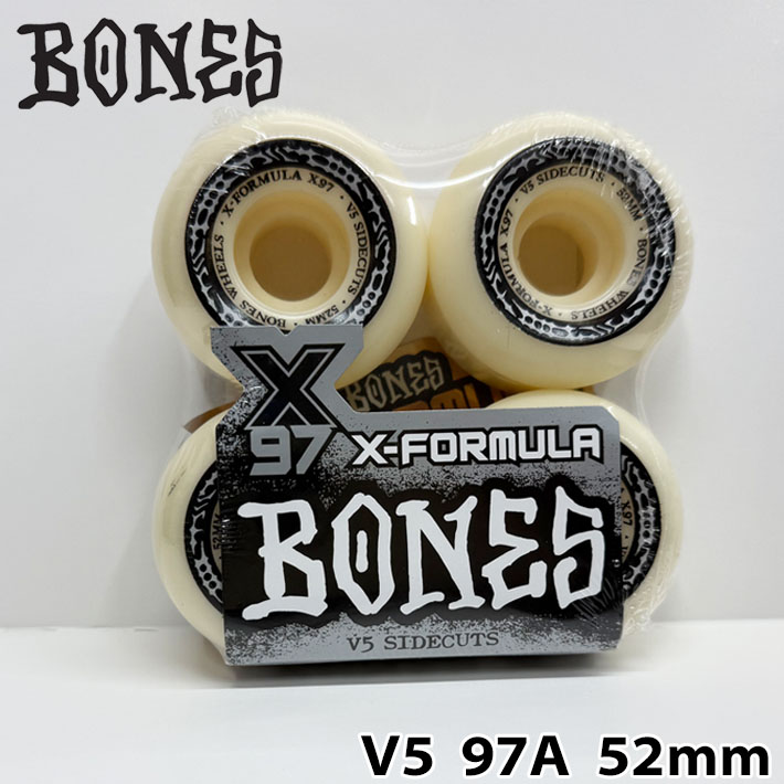2026 スケートボード ウィール BONES WHEEL X-FORMULA SIDECUT ボーンズ ウィール V5 52mm 97A [3] スケボー ウィール 4個セット エックスフォーミュラー サイドカット