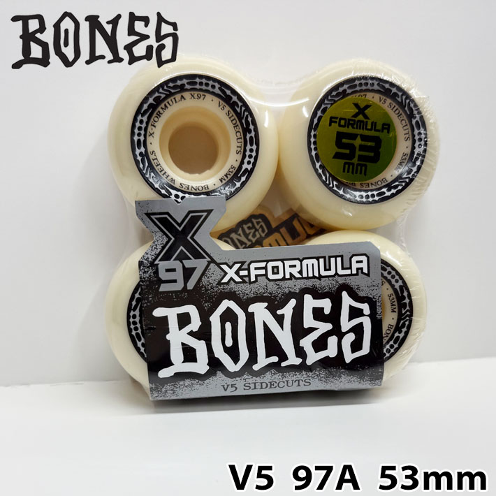2026 スケートボード ウィール BONES WHEEL X-FORMULA SIDECUT ボーンズ ウィール V5 53mm 97A [4] スケボー ウィール 4個セット エックスフォーミュラー サイドカット