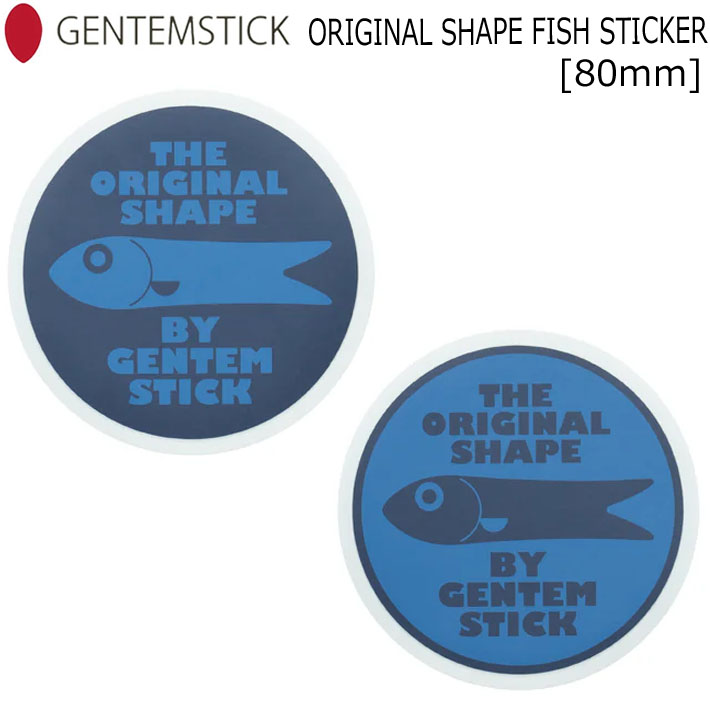 GENTEM STICK ゲンテンスティック ORIGINAL SHAPE FISH STICKER 80mm ステッカー スノーボード ステッカー [30] [31]