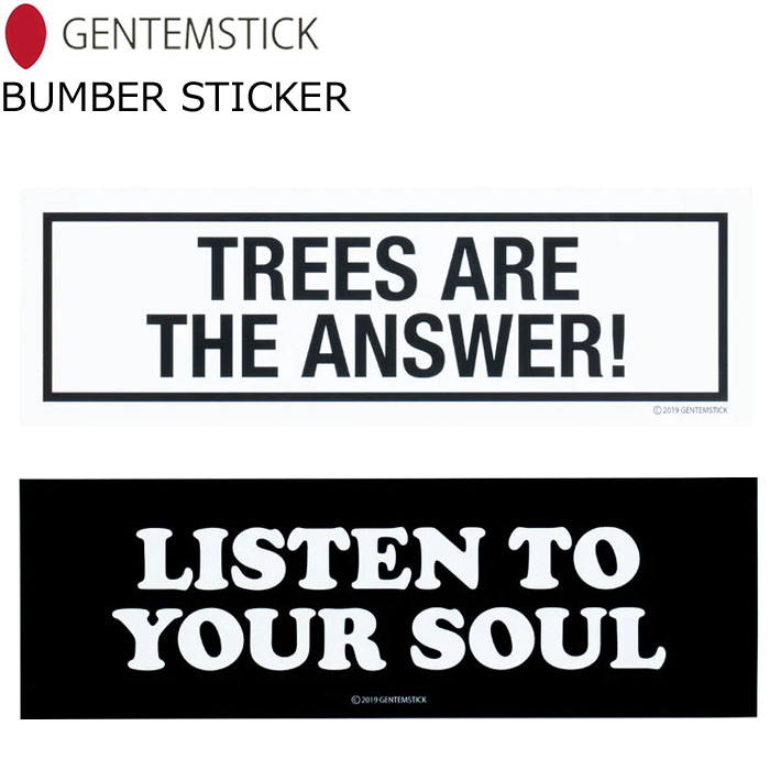 GENTEM STICK ゲンテンスティック BUMPER STICKER 80×244mm ステッカー スノーボード ステッカー [36] [37]
