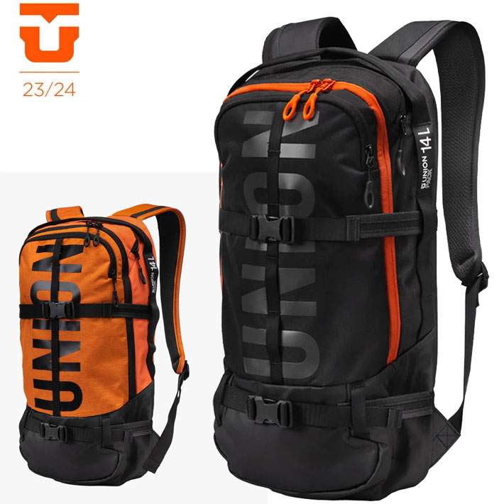 ユニオンRESORT PACK 14L  スノーボード スキー スノボ バッグ リュック バックパック ブラック ギア 収納 UNION 