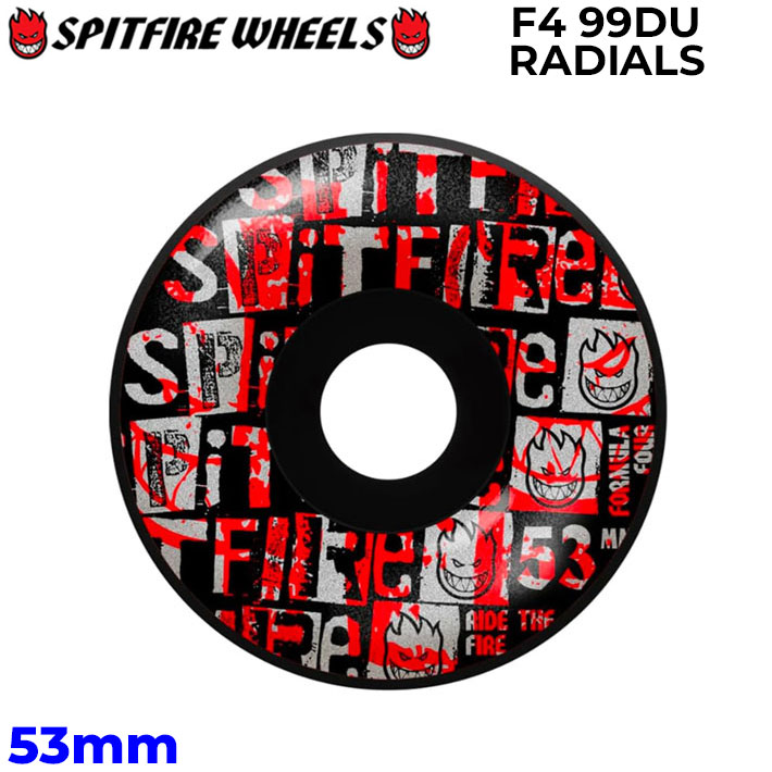 SPIT FIRE スピットファイアー ウィール FORMULA FOUR F4 99DU RADIALS RANSOM 53mm [S5] スケートボード スケボー パーツ SKATE BOARD WHEEL SK8