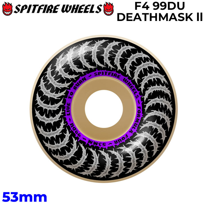 SPIT FIRE スピットファイアー ウィール FORMULA FOUR F4 99DU CLASSIC DEATHMASK ll 53mm [S8] スケートボード スケボー パーツ SKATE BOARD WHEEL SK8